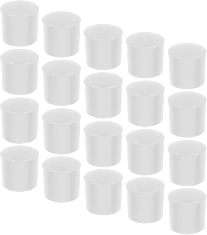 Unomor 20pcs White Plastic Door Stop Replacement Covers Silent Bumper Caps - Image 1